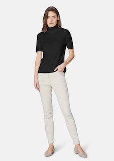 Rollkragenpullover mit kurzem Arm thumbnail 2