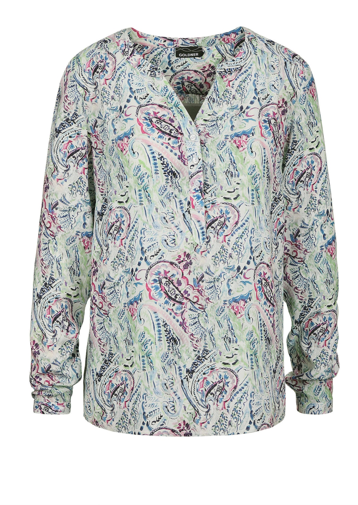 Druckbluse im Unikat-Print