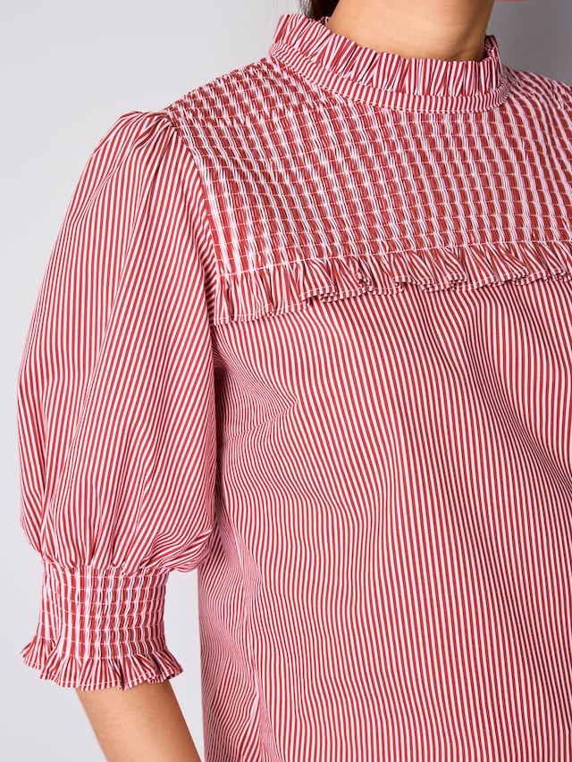 Bluse mit gesmoktem Ärmel 4