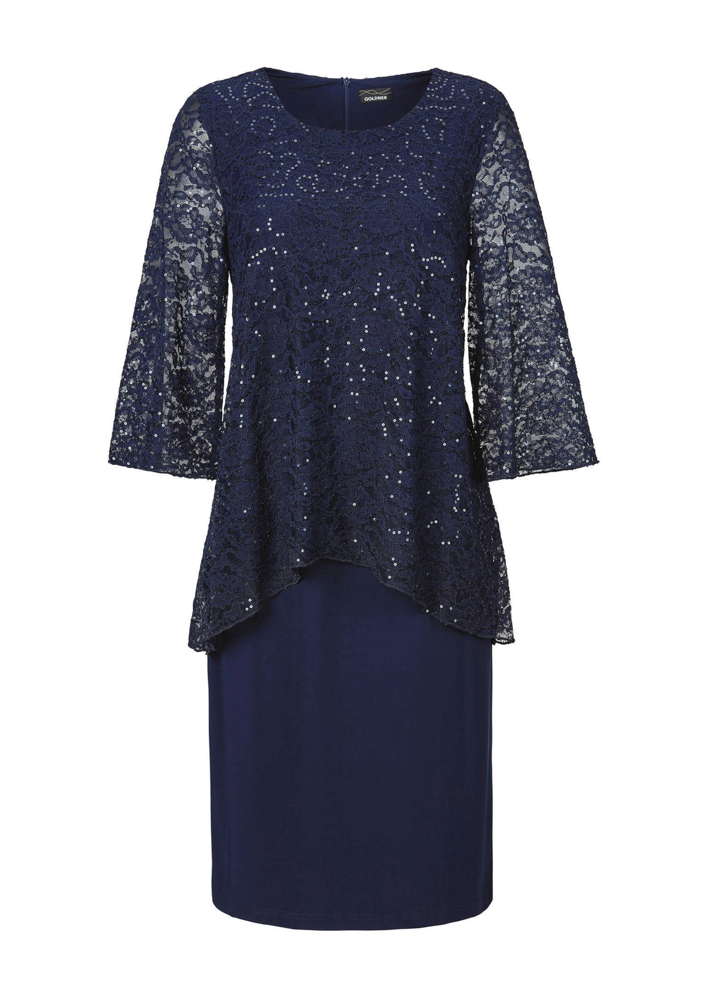 Kleid mit feinem Spitzenüberwurf