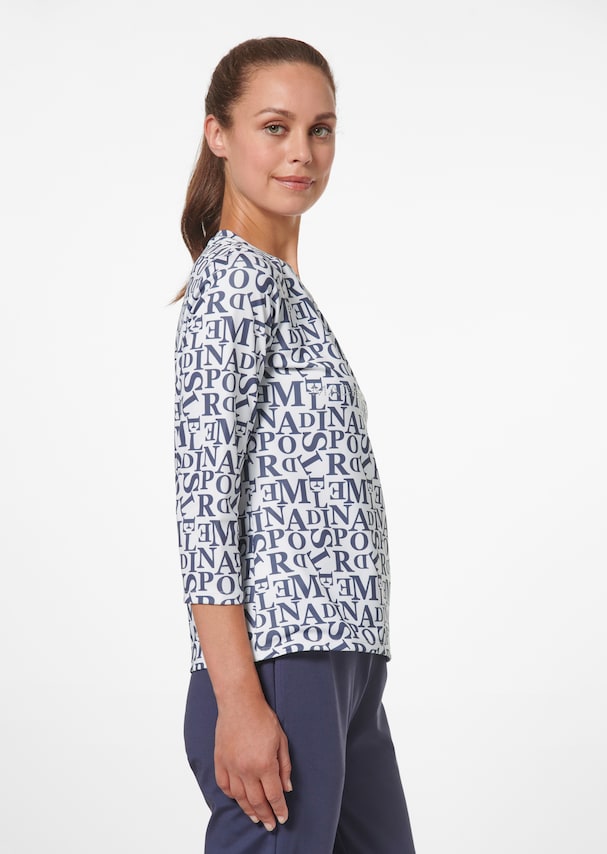 Shirt with 3/4 sleeves and letter print 3