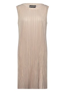 Goldschimmerndes Plisseekleid ohne Ärmel thumbnail 4