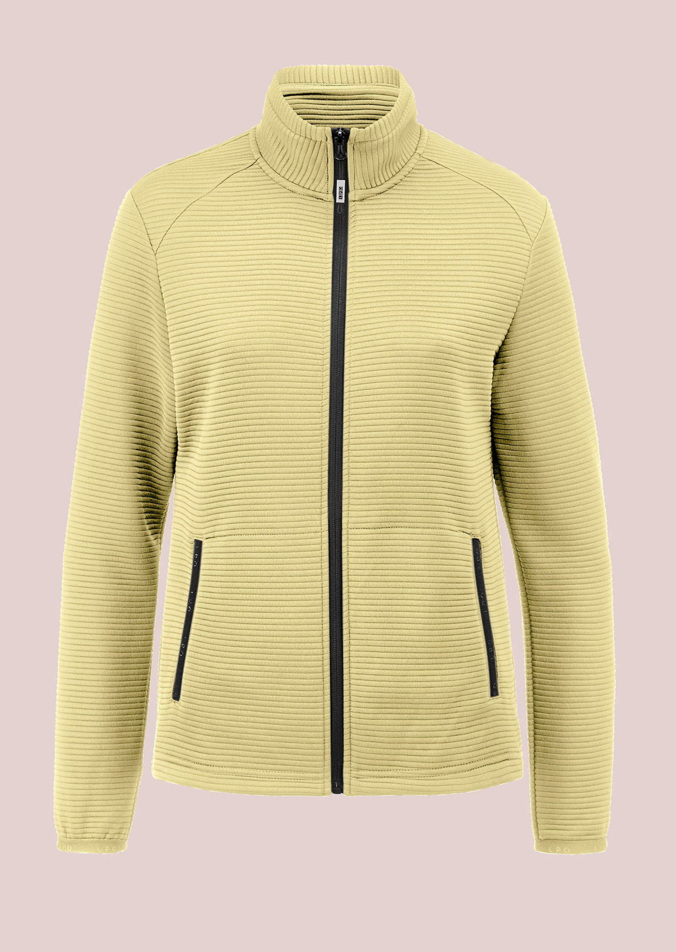 Licht vrijetijdsjack met horizontale ribstructuur