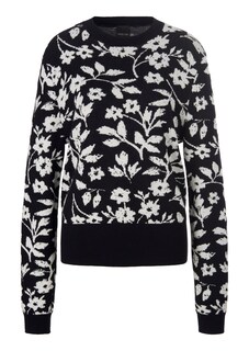 Pull jacquard à motif fleuri thumbnail 6