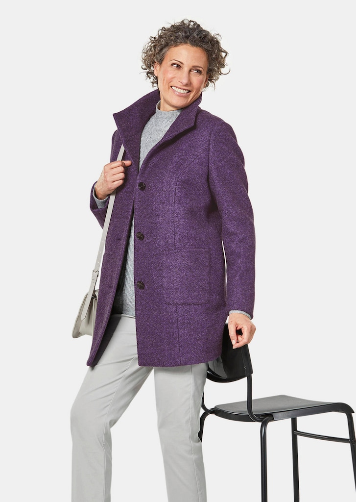 Doux manteau tendance avec de la laine 3