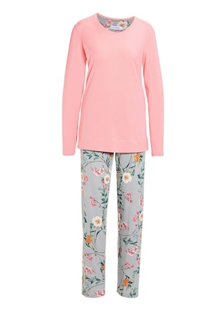 rosé / grau / gemustert Pyjama
