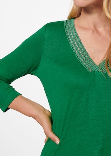 Linen shirt with 3/4 sleeves thumbnail 5