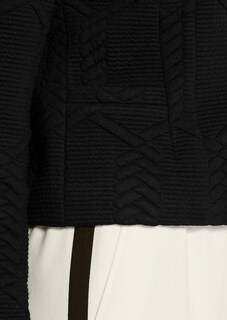 Kurzer Jersey-Blazer mit Zopfmuster thumbnail 5