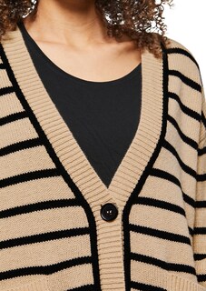 Gestreifte Strickjacke aus Merino und Kaschmir thumbnail 5
