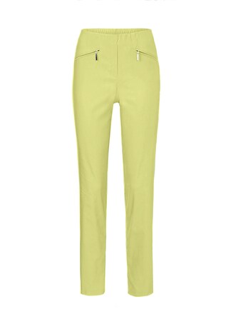 vert clair Pantalon hyper LOUISA extensible avec poches zippées