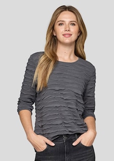 Jersey-Shirt mit Wellenmuster thumbnail 1