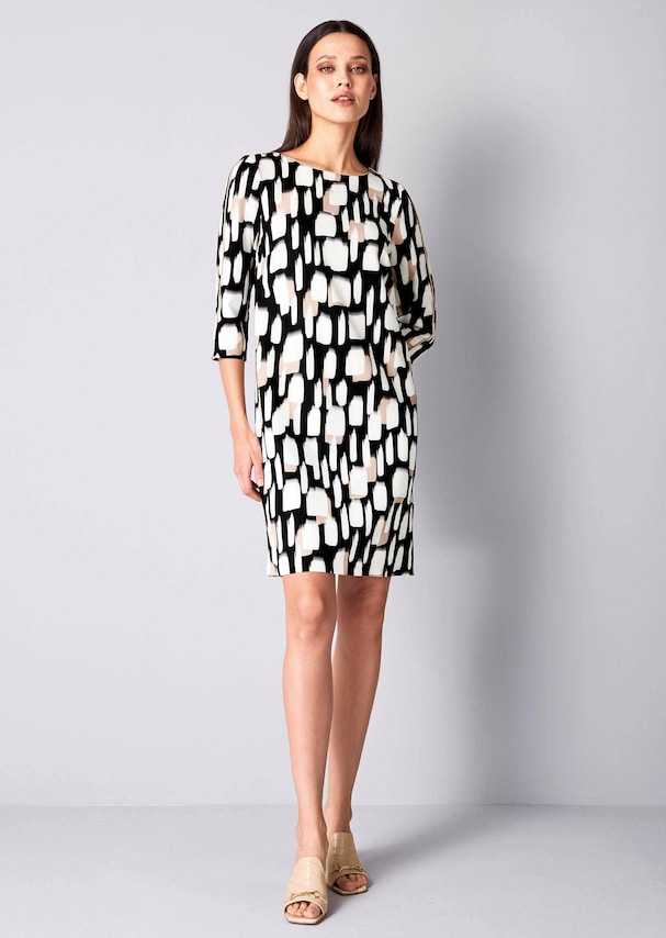 Etuikleid mit Paspelierungen aus elastischer Webware 1