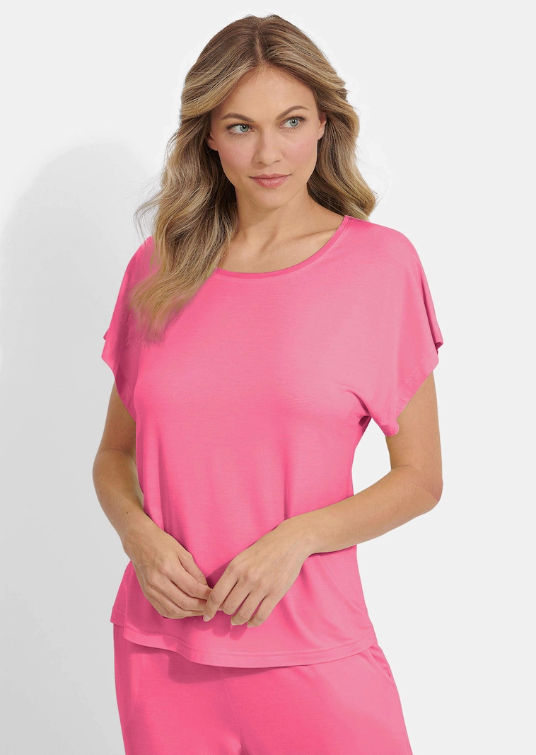 Casual shirt met korte mouwen van modal