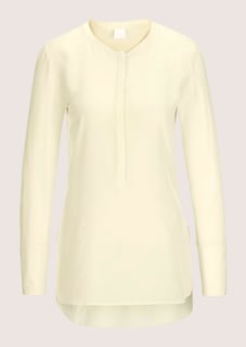Lange Seidenbluse in kragenloser Form thumbnail 6