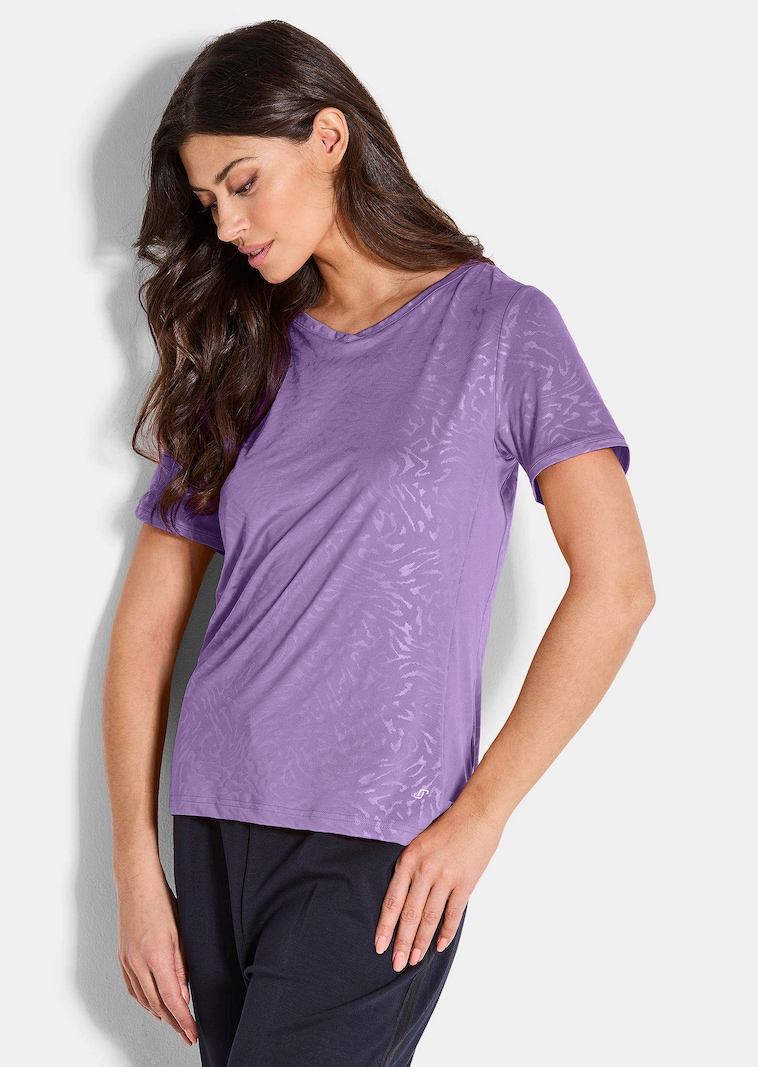 T-shirt de sport avec motif Jacquard raffiné