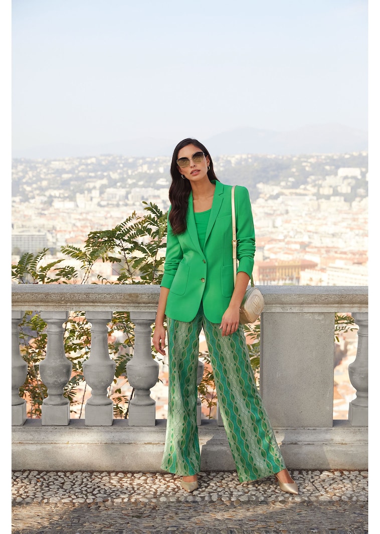 Langer Jersey-Blazer mit Futter