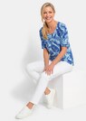 T-shirt en viscose avec motif feuilles graphique thumbnail 4