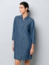 Hemdblusenkleid in Jeansoptik aus trageangenehmer Lyocellware thumbnail 6