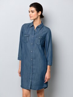 Hemdblusenkleid in Jeansoptik aus trageangenehmer Lyocellware thumbnail 6