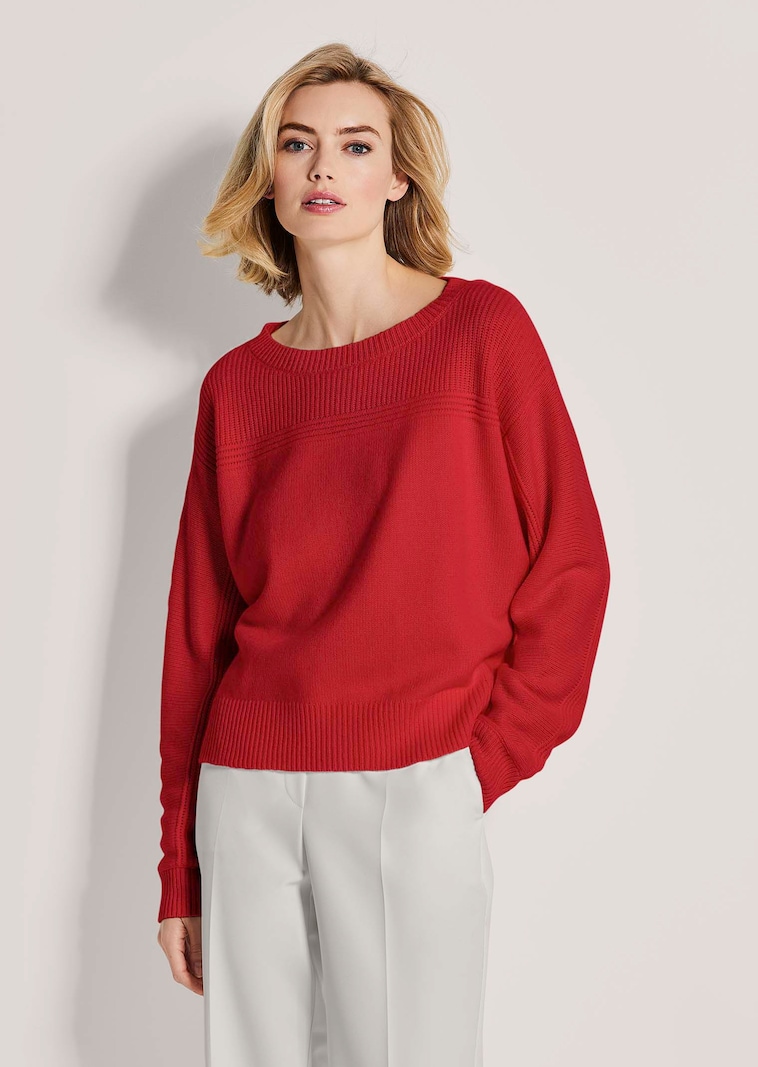 Kaschmir-Pullover mit U-Boot-Ausschnitt