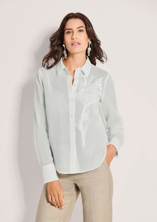 Transparente Baumwollbluse mit Stickerei thumbnail 1