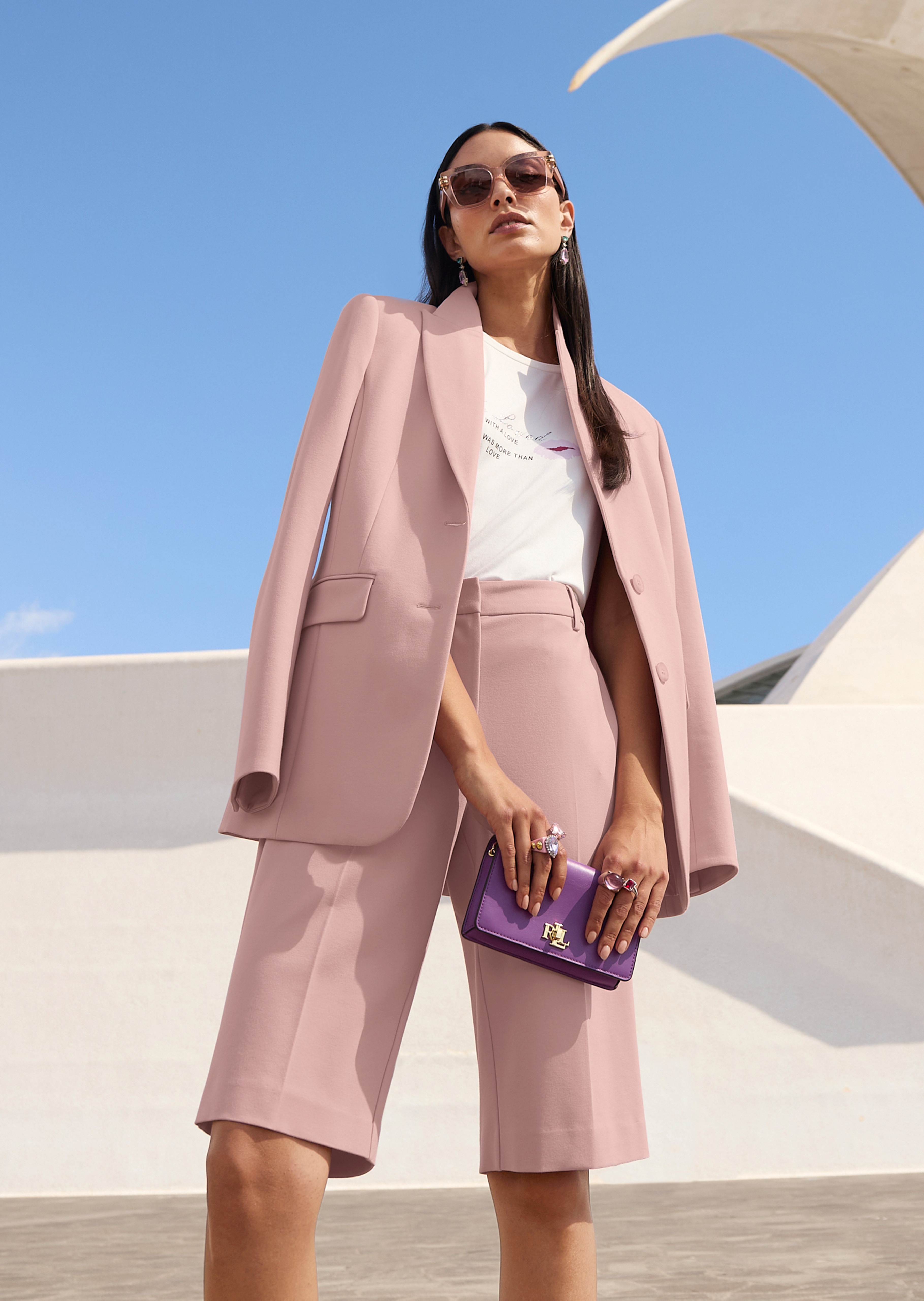 Blazer met reverskraag in een licht verlengd model