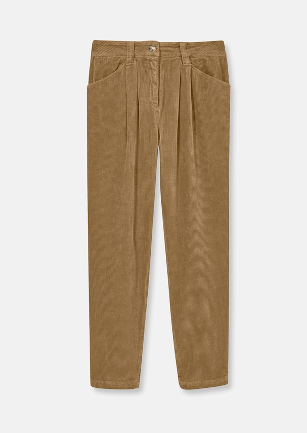 Corduroy trousers with pleats 5
