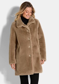 Teddymantel mit Animal-Print-Futter thumbnail 1