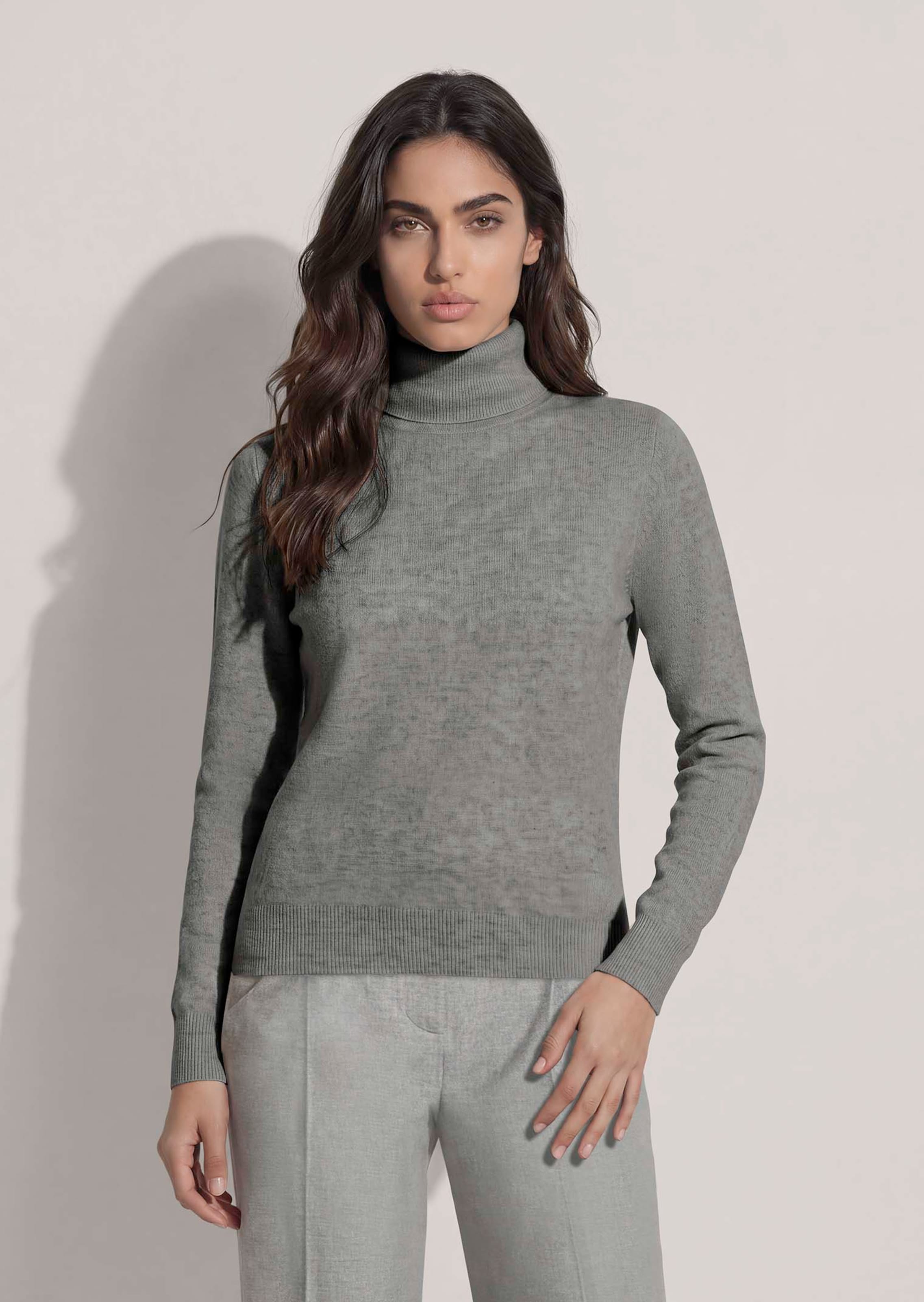 Pull en cachemire à col roulé