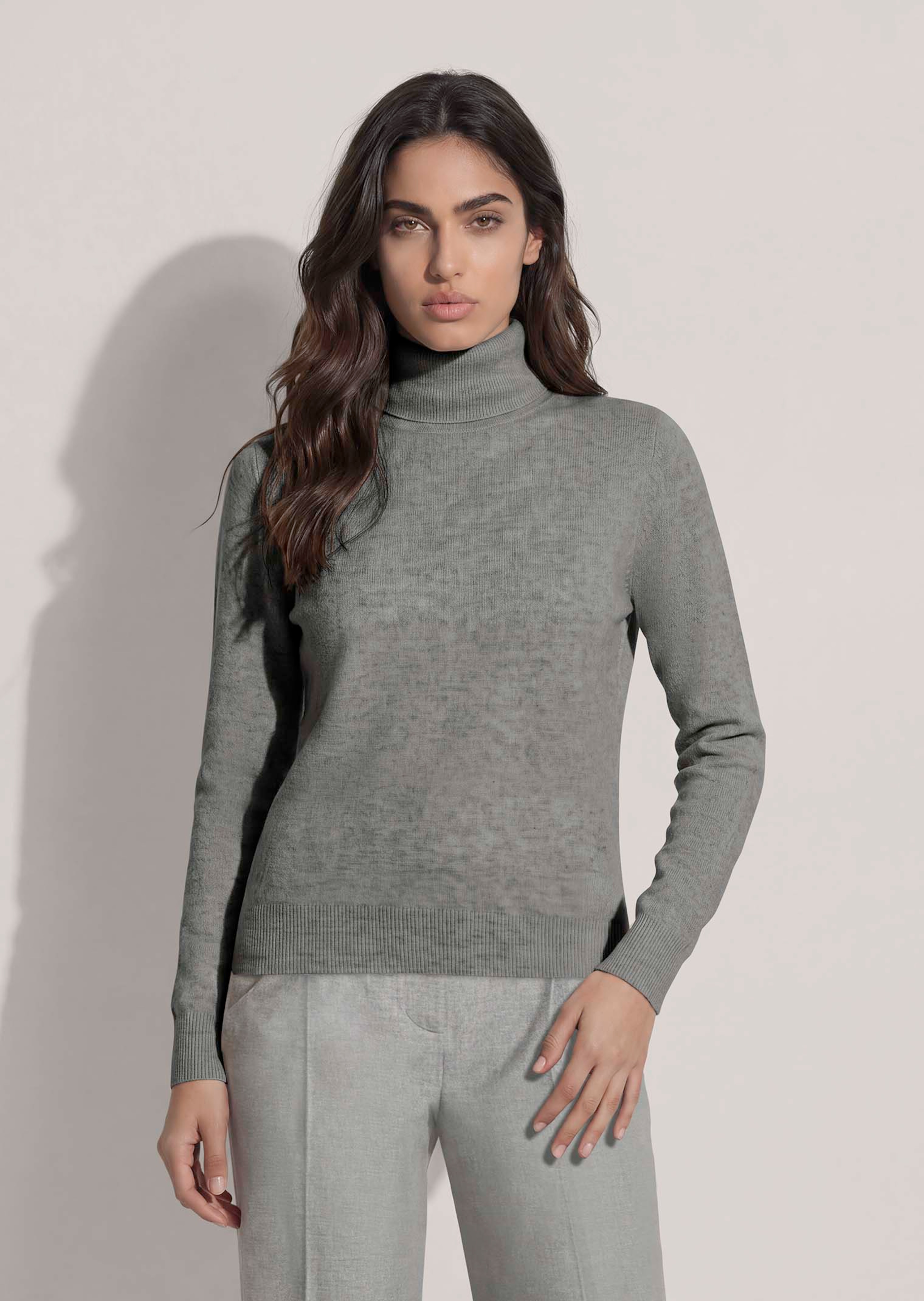 Pull en cachemire à col roulé