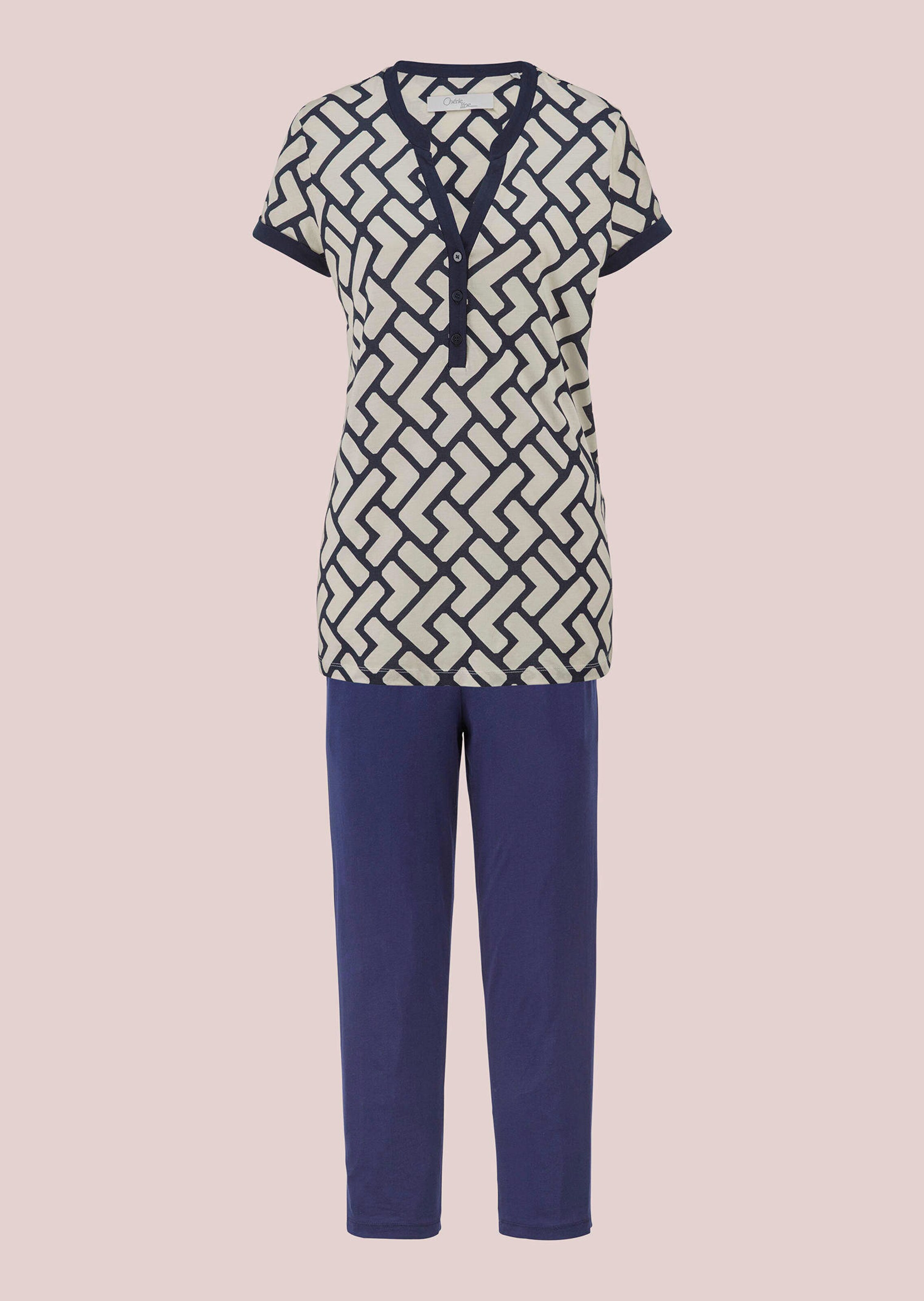 Jersey-Pyjama mit 7/8-Hose