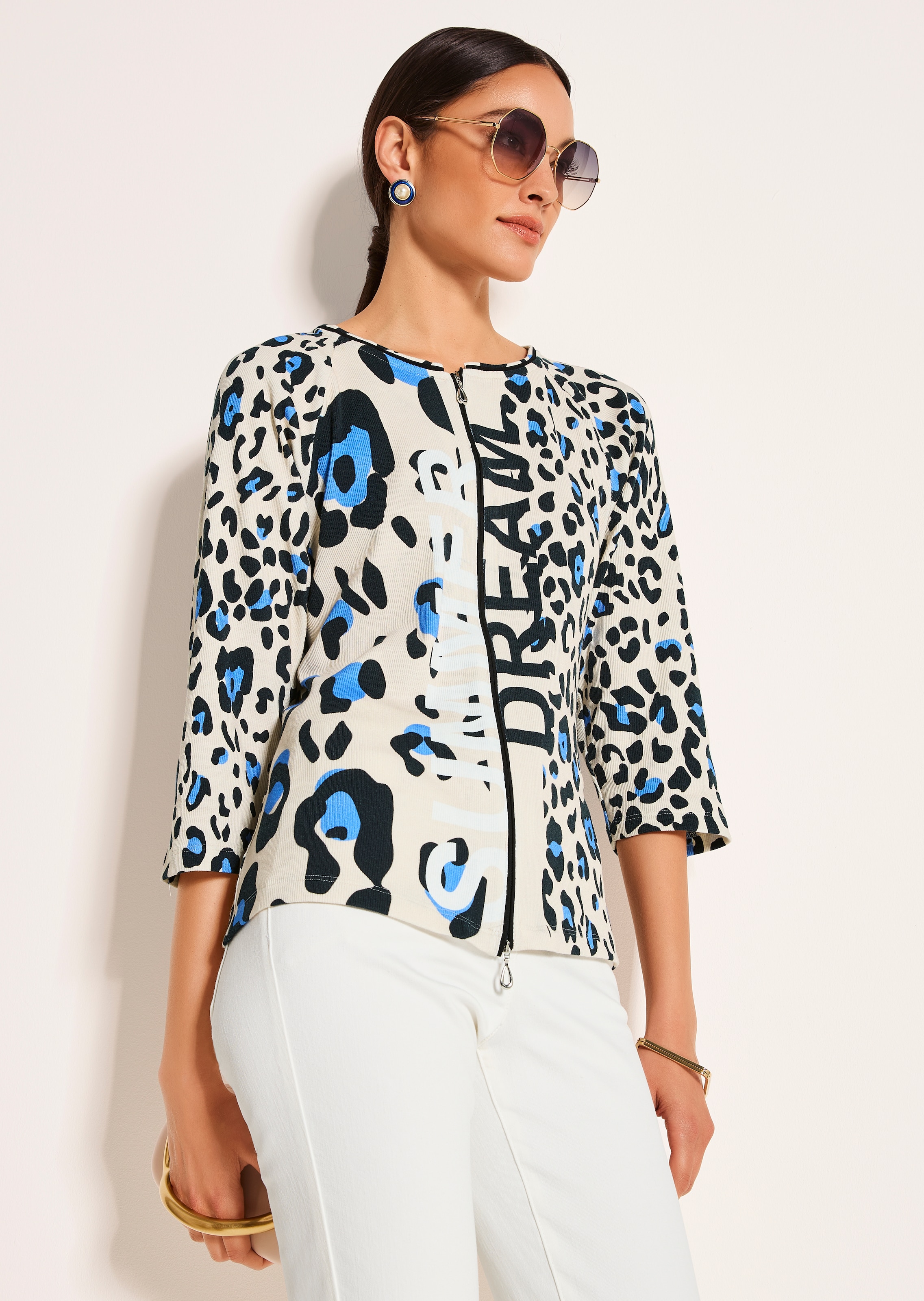 Shirtjacke mit Animalprint