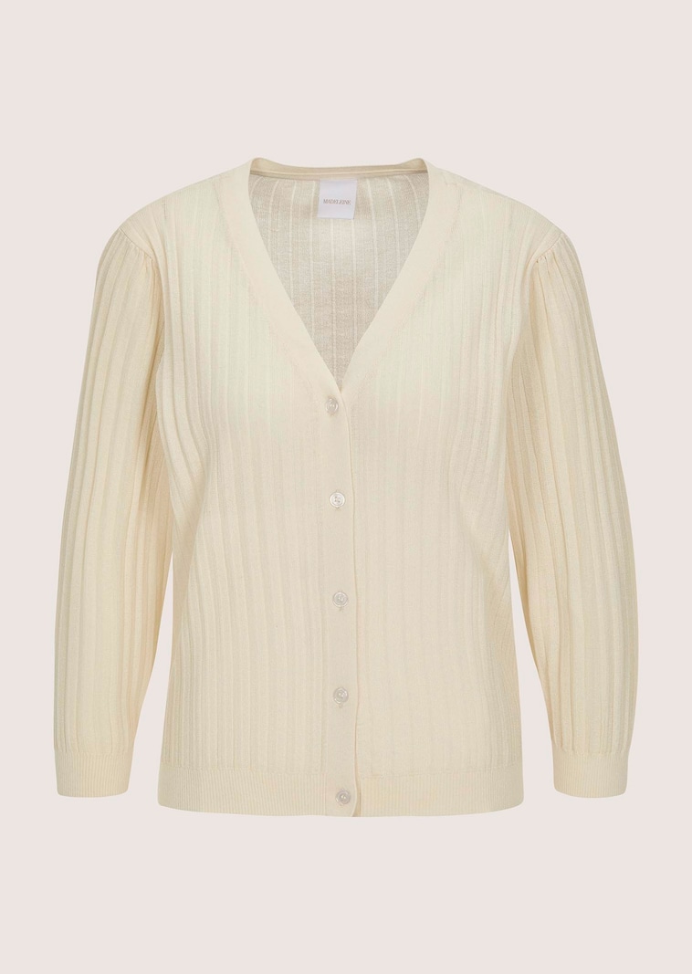 Feinstrickjacke mit Plissee