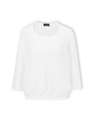 blanc Élégant T-shirt aspect chemisier