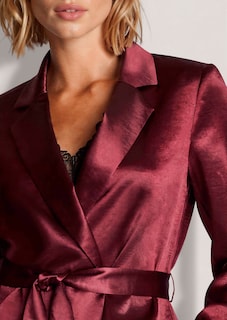 Blazer chic en satin avec lien à nouer thumbnail 5