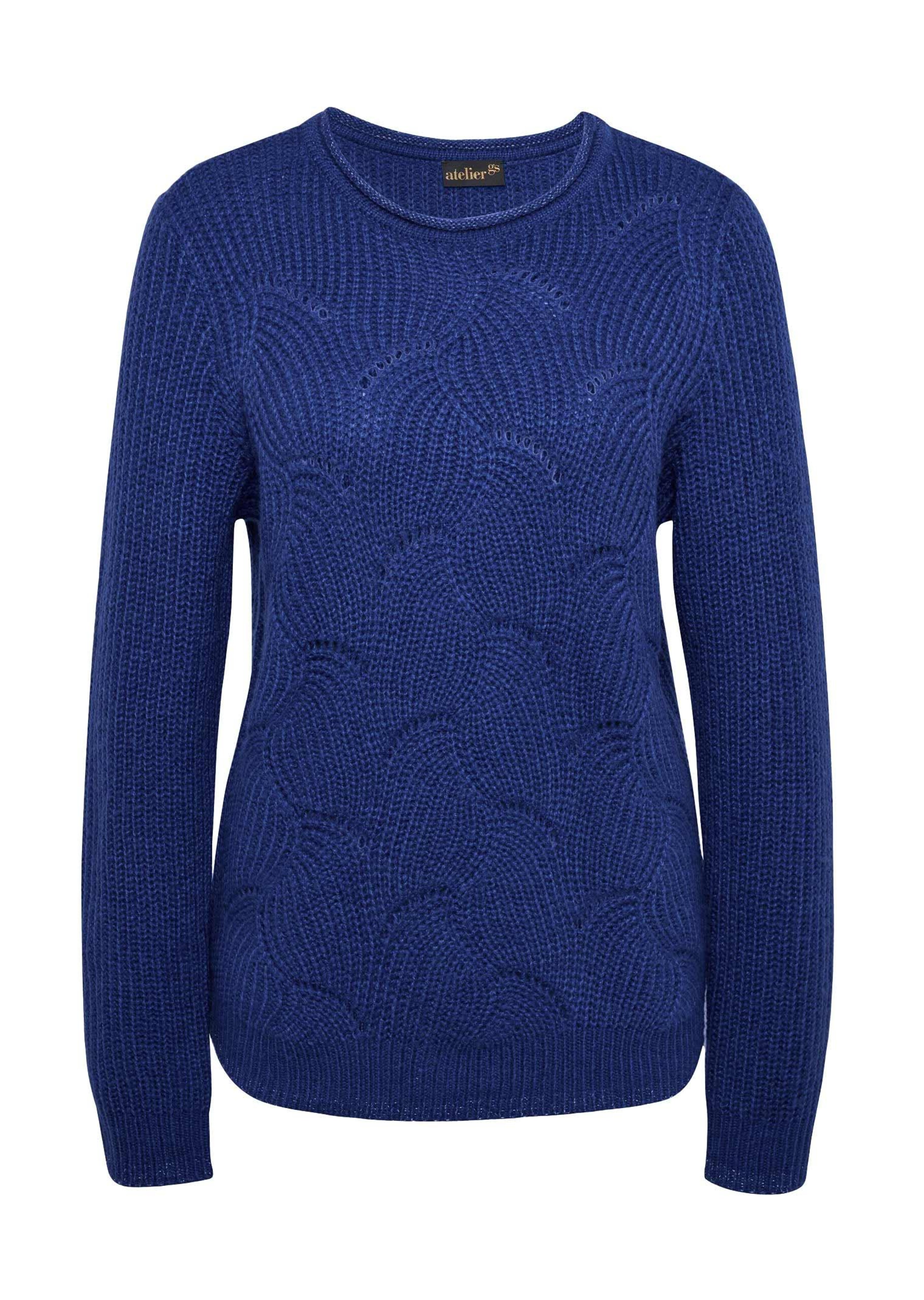 Ajourpullover mit glänzendem Garn