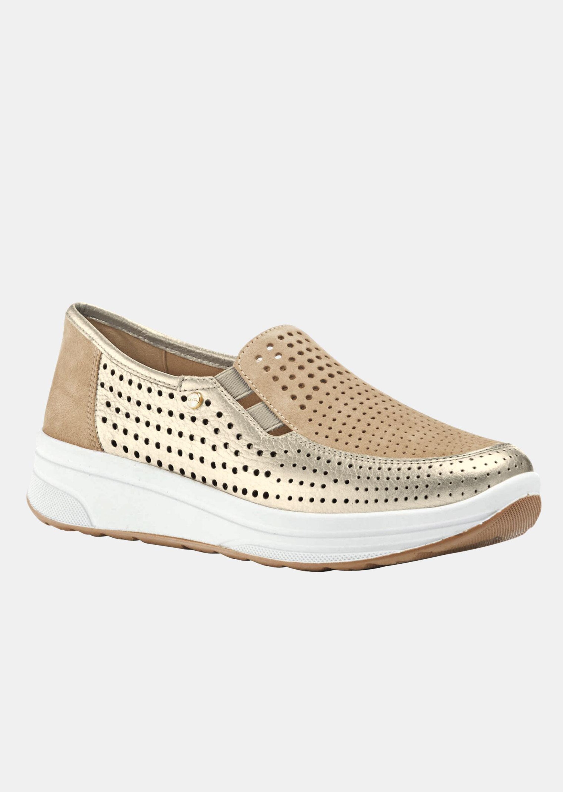 Mocassins avec perforations mode - beige / beige - Gr. 40 de Goldner Fashion