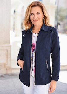 Blazer en similicuir suédé avec perforations thumbnail 5
