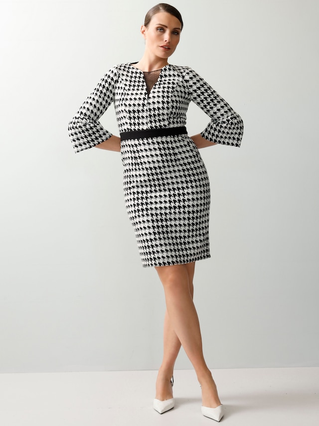 Kleid in Hahnentrittdessin 5