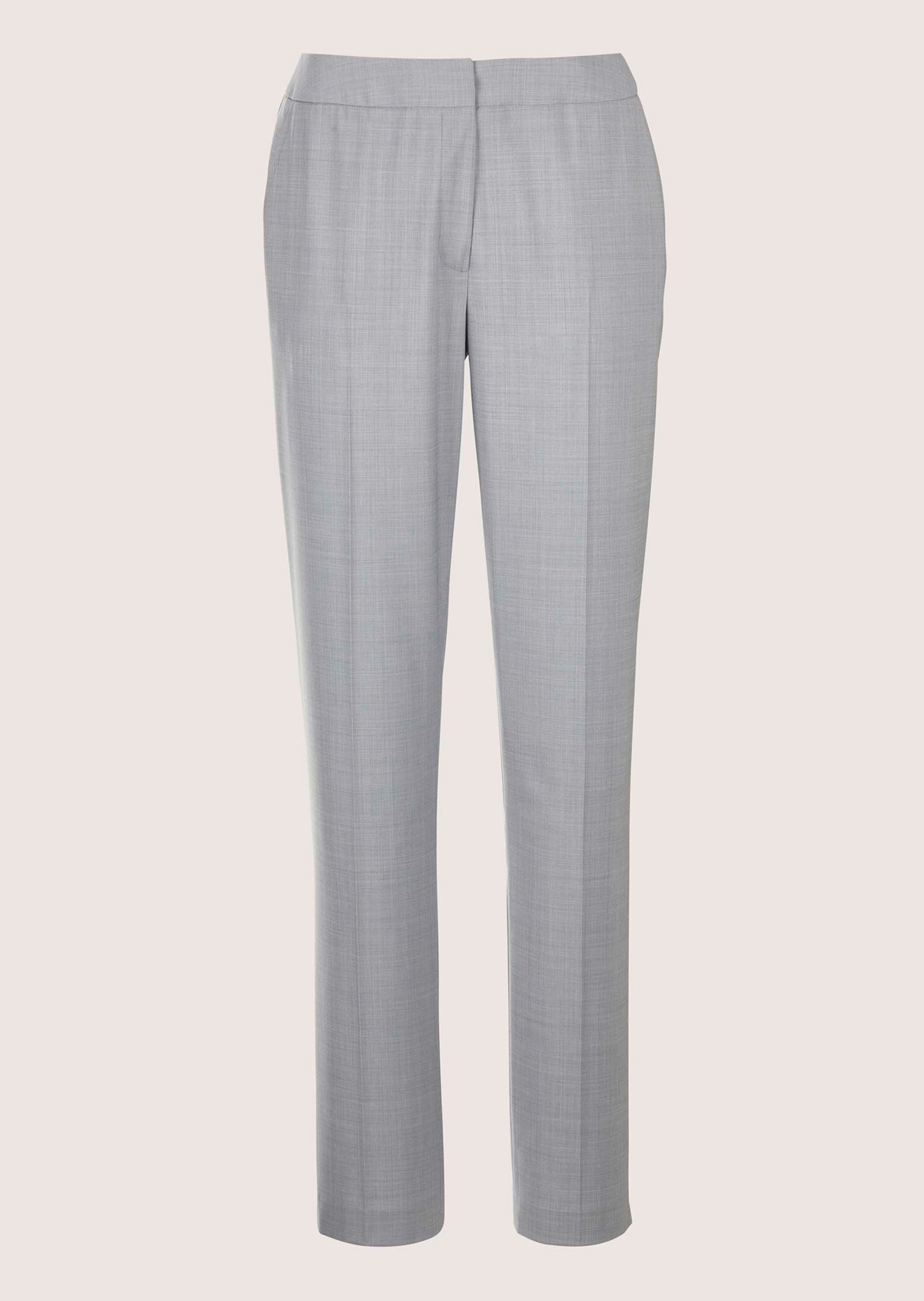 Trousers in stone grey / melange | MADELEINE Fashion