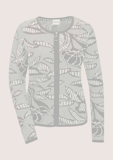 Blazer en maille à imprimé jacquard et zip thumbnail 6