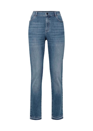 blauw Aangename jeans met modieuze zoomrand