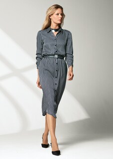 Hemdblusenkleid in bedruckter Satin-Qualität thumbnail 7