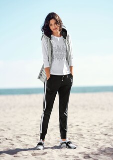 Shirt mit Glitzerprint und Zierknopfleiste thumbnail 7