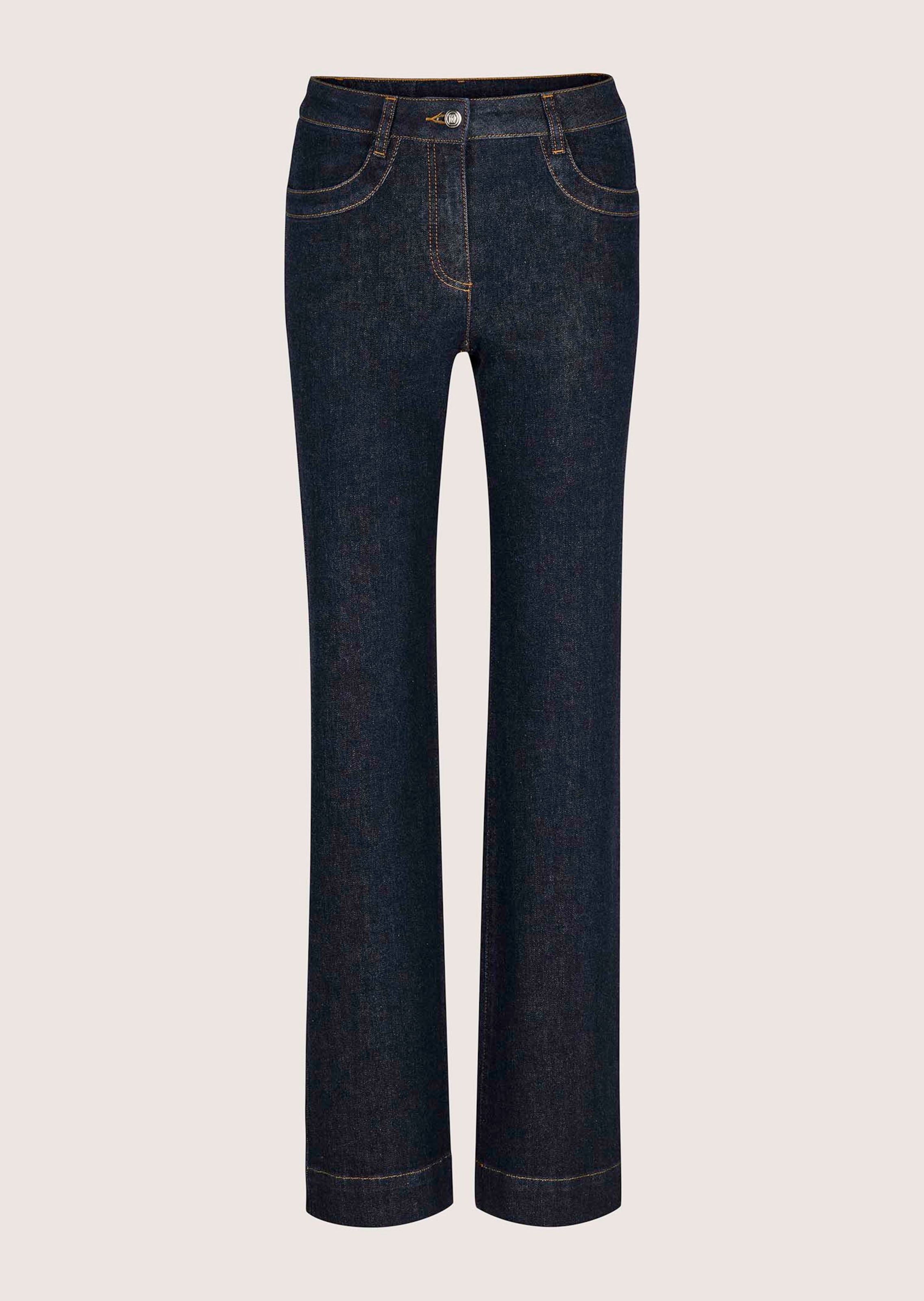 Wide-Leg-Jeans mit dunkler Waschung