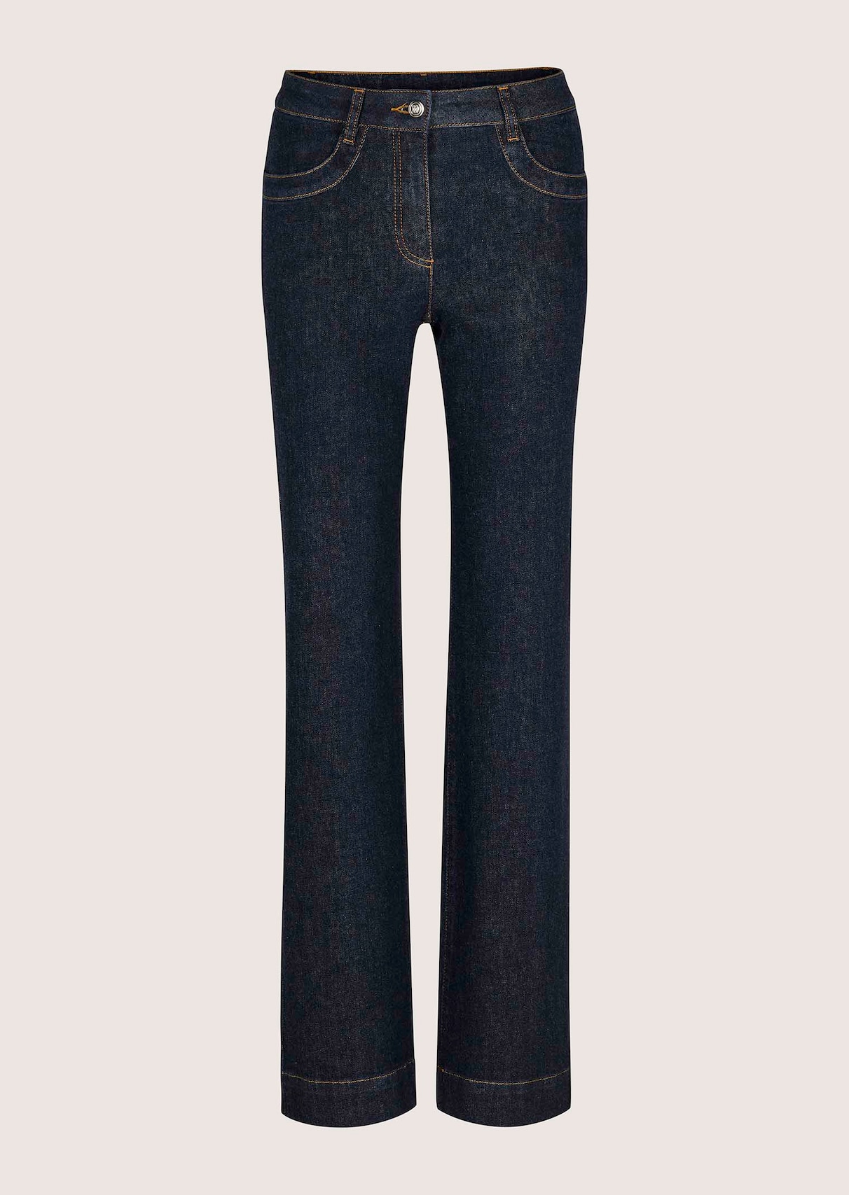 Wide-Leg-Jeans mit dunkler Waschung