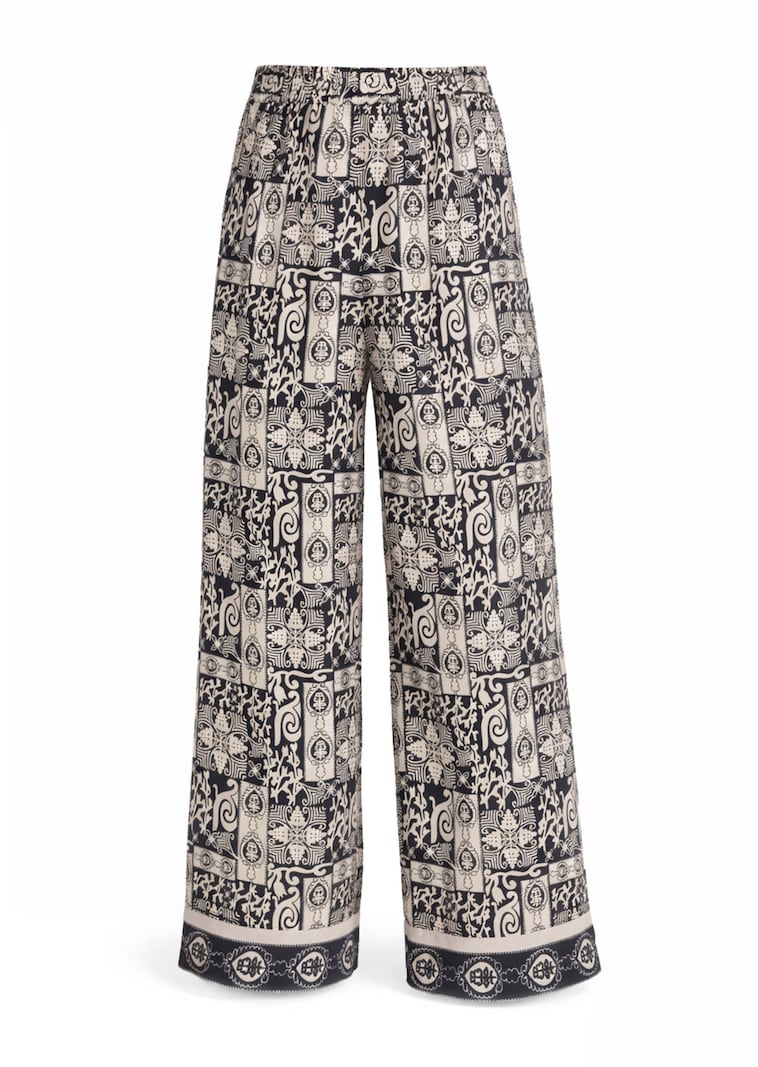 Weite Hose VERA aus Viskose-Satin