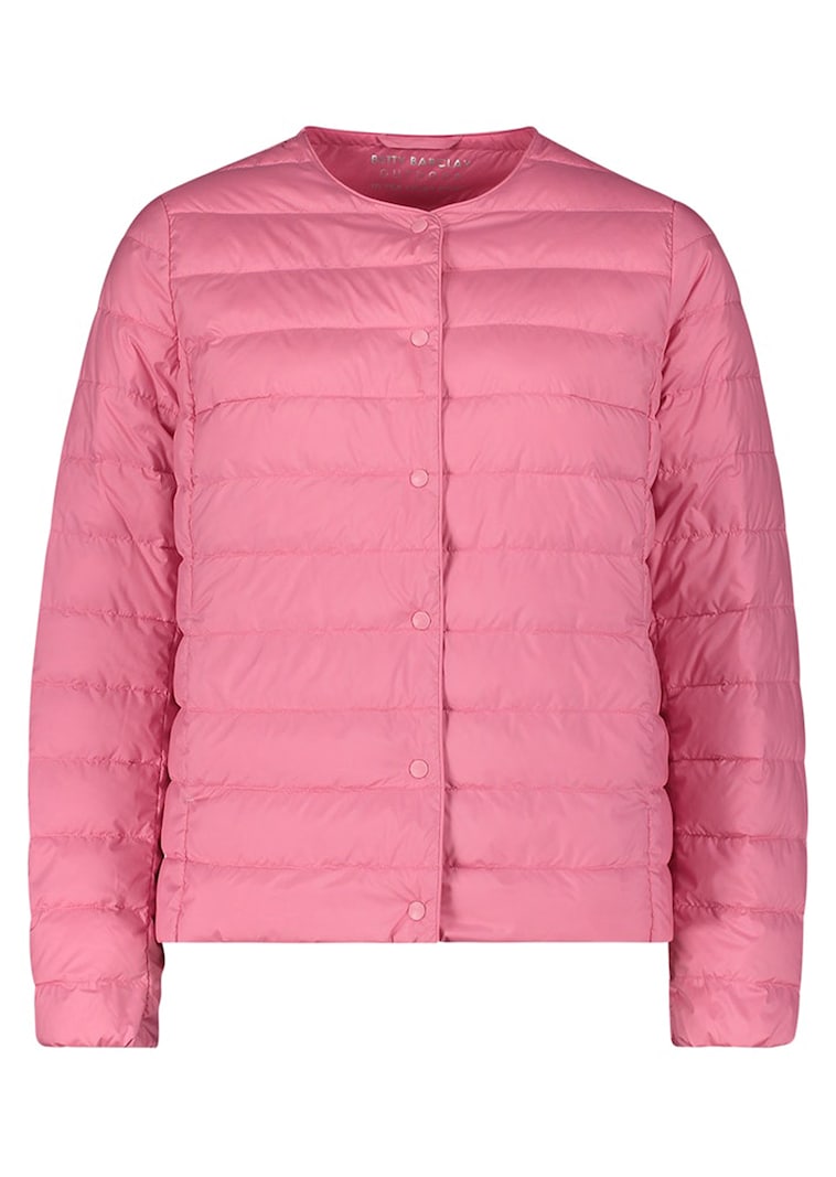 Licht donsjack met drukknopen