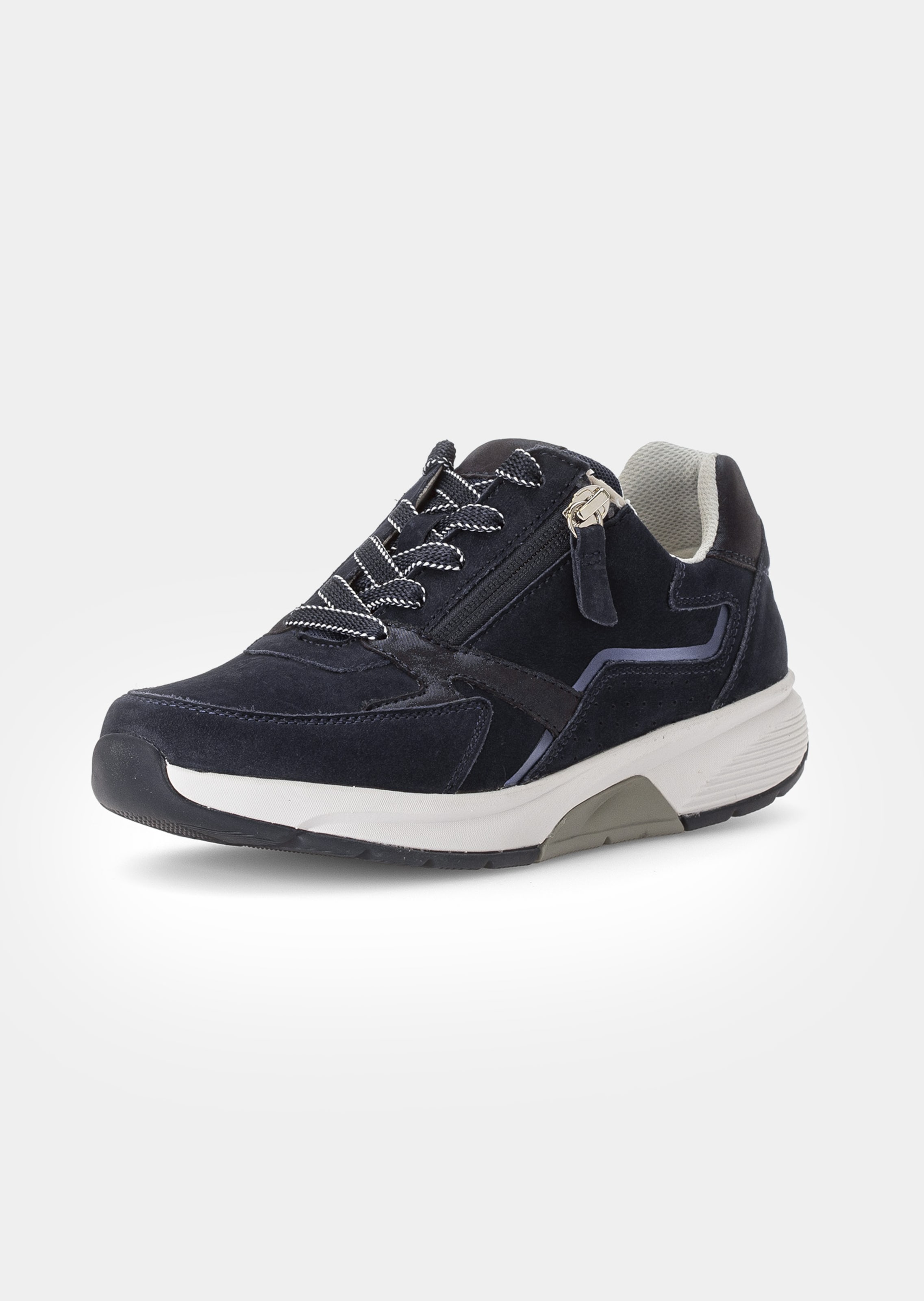 Leder-Sneaker mit Reißverschluss