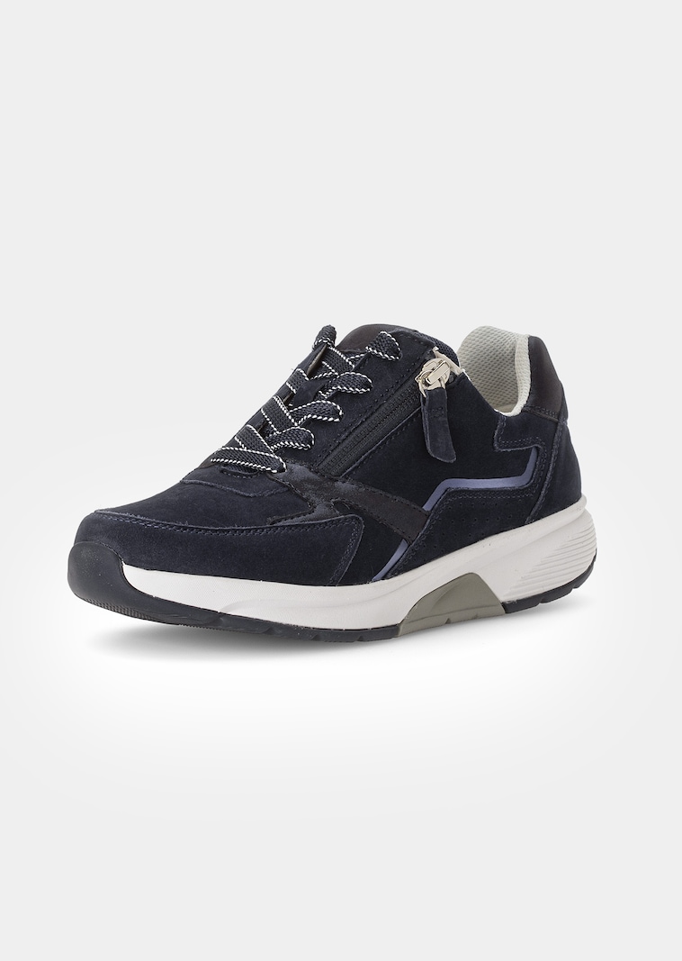 Leder-Sneaker mit Reißverschluss